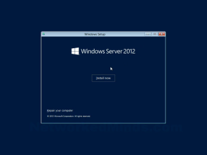 Windows Server 2012 Install Screen