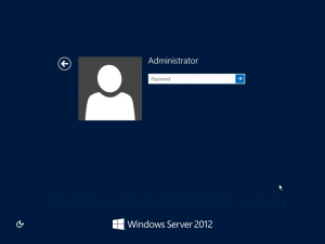 Windows Server 2012 Logon Screen